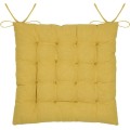 Oboustranný podsedák na židli Camille 38x38 cm žlutý/bílý