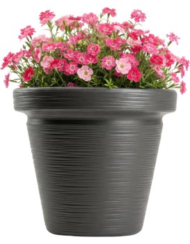 Plastový květináč Riflo 33,9x39 cm antracitový