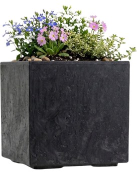 Květináč na kolečkách BETONIQUE 30x30 cm beton černý