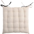 Oboustranný podsedák na židli Duo 40x40 cm černý/béžový
