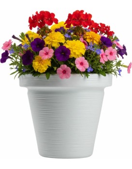 Plastový květináč Riflo 33,9x39 cm bílý