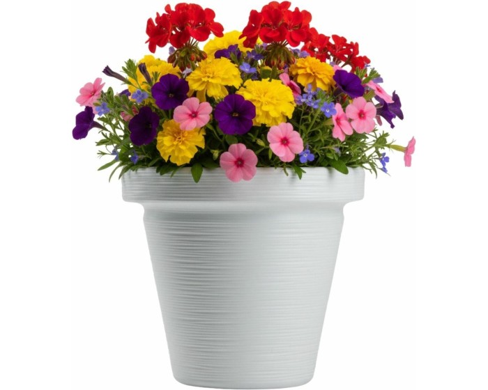 Plastový květináč Riflo 33,9x39 cm bílý