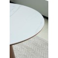 Jídelní stůl Riley 120 cm mramor/ořech