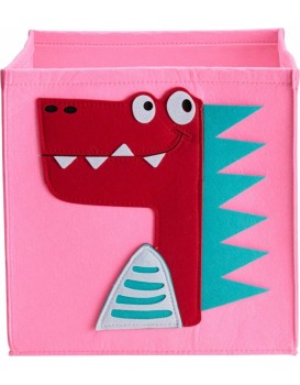 Dětský úložný box DINOSAUR růžový