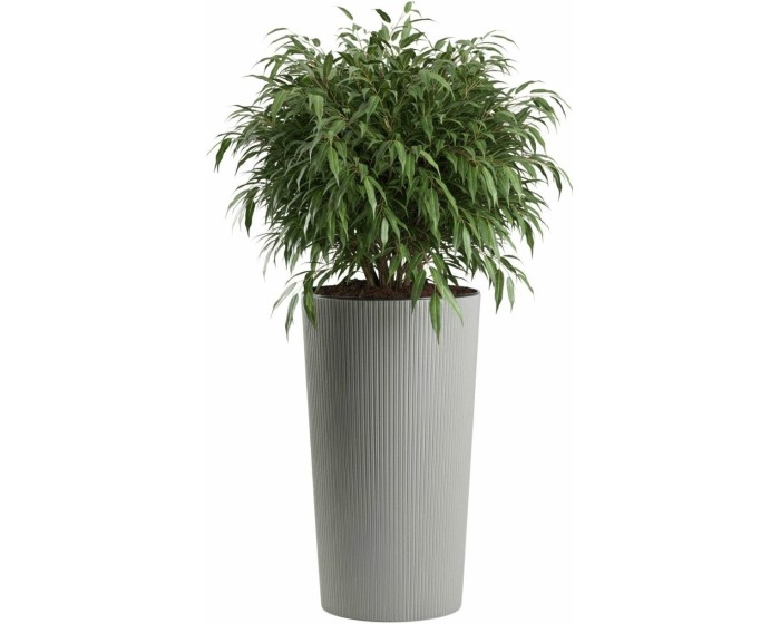 Květináč URBANIKA ECO Wood 57x30 cm šedý