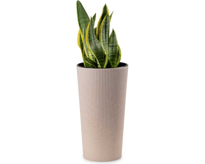 Květináč URBANIKA ECO Wood 36,4x19,6 cm bílý