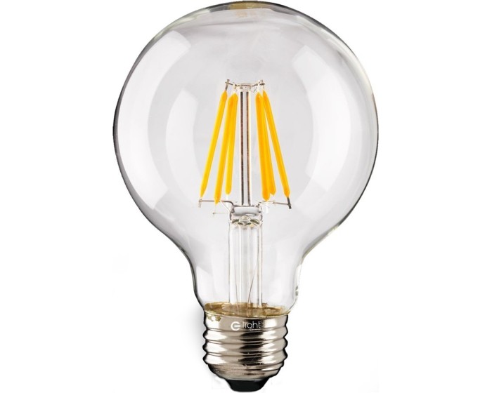 LED žárovka G125 teplá bílá