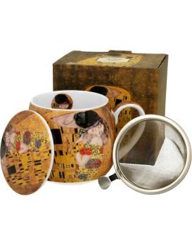 Porcelánový hrnek Klimt The Kiss 430 ml se stíkem vícebarevný