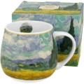 Porcelánový hrnek BARYLKA Van Gogh WHEAT FIELD 430 ml modrý