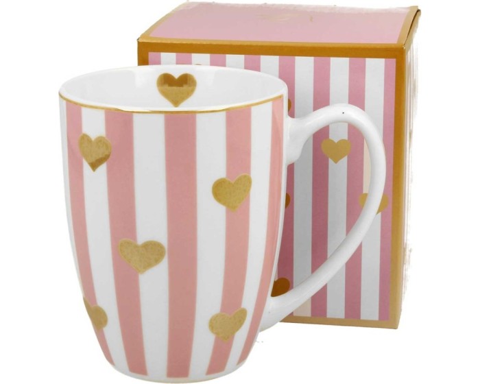 Porcelánový hrnek HEARTS 360 ml vícebarevný