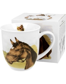Porcelánový hrnek HORSIE 400 ml krémově bílý
