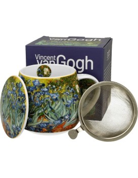 Porcelánový hrnek Van Gogh Irises 430 ml se sítkem vícebarevný