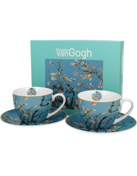 Sada 2 ks porcelánových hrnků Van Gogh A-lmond Blossom 250 ml vícebarevná