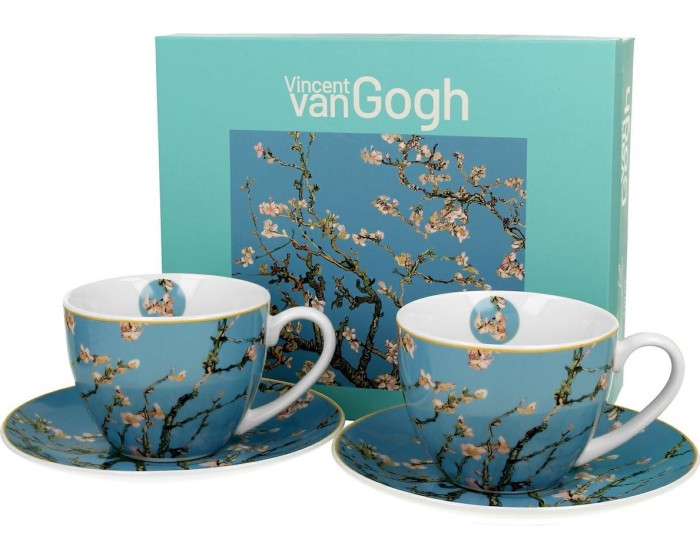 Sada 2 ks porcelánových hrnků Van Gogh A-lmond Blossom 250 ml vícebarevná