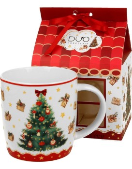 Porcelánový hrnek CHRISTMAS TREE 3 400 ml vícebarevný