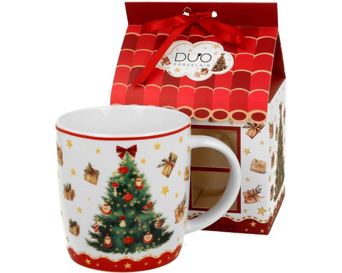 Porcelánový hrnek CHRISTMAS TREE 3 400 ml vícebarevný