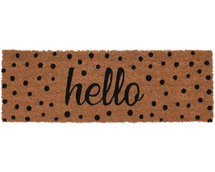 Rohožka HELLO 75x25 cm hnědá