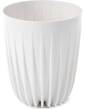 Květináč STRIPPED ECO VII 19 cm bílý