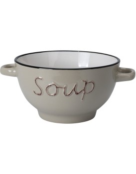 Kameninová miska na polévku SOUP 650 ml béžová