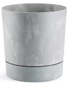 Květináč s podmiskou AZALEA 17,5 cm šedý beton