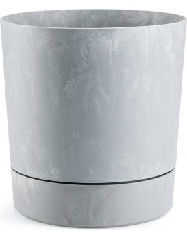 Květináč s podmiskou AZALEA 22,5 cm šedý beton