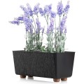 Truhlík s nožičkami Salvia 28,5x17 cm textil černý
