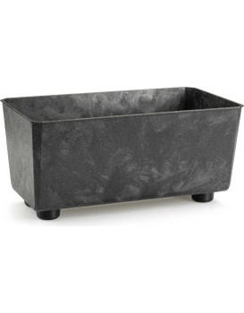 Truhlík s nožičkami Salvia 28,5x17 cm černý beton