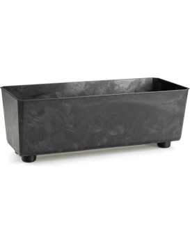 Truhlík s nožičkami Salvia 37,5x17 cm černý beton