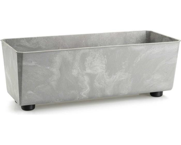 Truhlík s nožičkami Salvia 37,5x17 cm šedý beton
