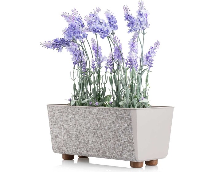 Truhlík s nožičkami Salvia 28,5x17 cm taupe hnědý