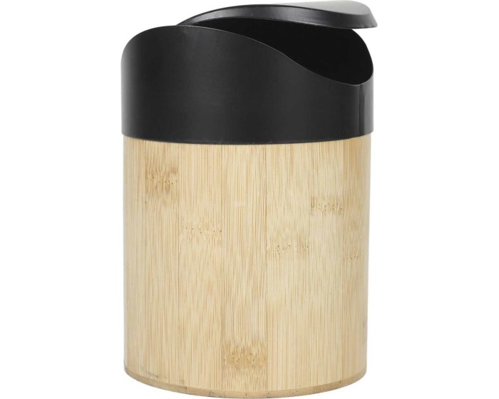 Odpadkový koš NOYA 1 L černý/bambus natural