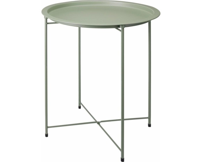 Kovový odkládací stolek Inko 50 cm zelený