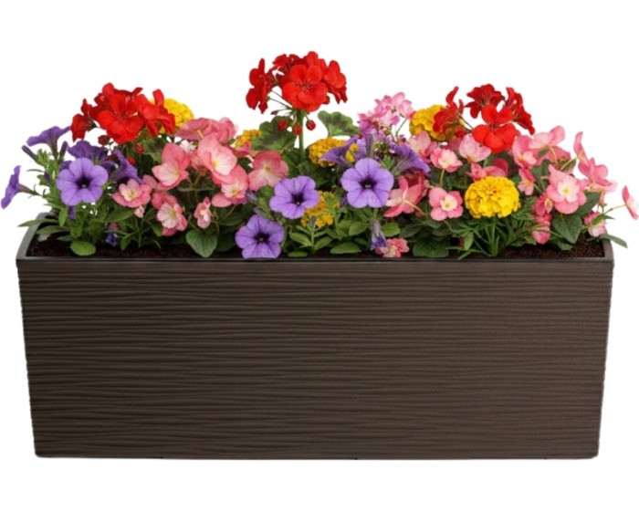 Plastový květináč Bouquet Riflo 56x19 cm mokka