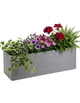 Květináč na kolečkách BETONIQUE 90x30 cm šedý beton