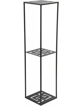 Moderní stojan na květináč Labyrint 100 cm ČERNÝ
