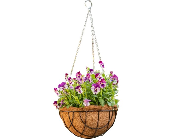 Závěsný květináč Sowy 30 cm černý/hnědý
