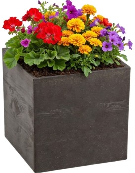 Květináč na kolečkách BETONIQUE 30x30 cm espresso hnědý