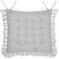 Oboustranný podsedák na židli Josephine 38x38 cm šedý/bílý