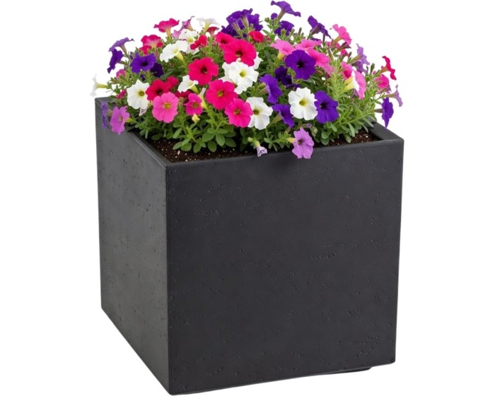 Květináč na kolečkách BETONIQUE 40x40 cm beton černý 