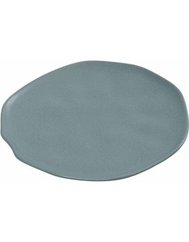 Mělký kameninový talíř Mare Teal 27 cm modrý