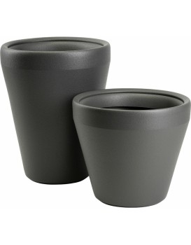 Sada 2 ks květináčů Purea 51,2x39,5/34,9x39,5 cm antracitová