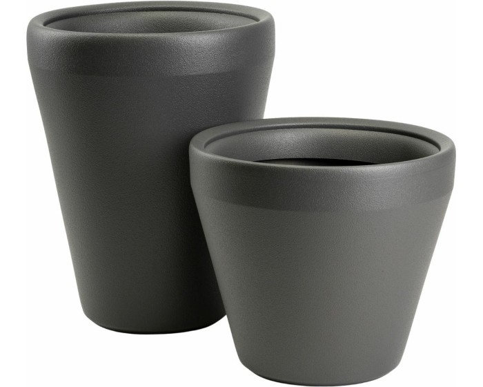 Sada 2 ks květináčů Purea 51,2x39,5/34,9x39,5 cm antracitová