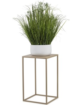 Kovový stojan na květiny BOOLO 40 cm béžový