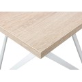 Konferenční stolek Curved 60 cm bílý/dub tmavý