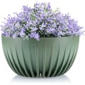 Květináč STRIPPED Eco 30x16 cm zelený