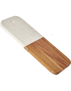 Krájecí prkénko PREPPY 38x18 cm z masivu/bílý mramor