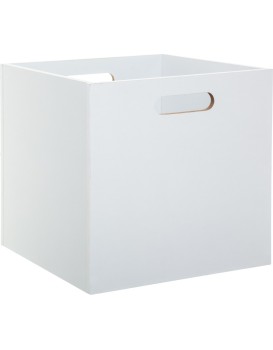 Dřevěný úložný box XERO 31x31 cm bílý 
