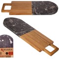 Krájecí prkénko s úchytem PREPPY 38x18 cm z masivu/černý mramor
