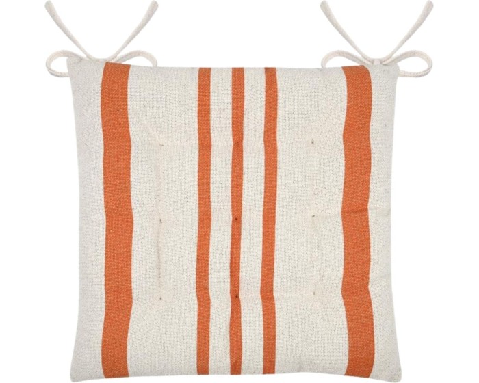 Podsedák Manduel 38x38 cm bílý/oranžový