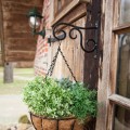 Závěsný květináč Loft 30 cm černý/hnědý